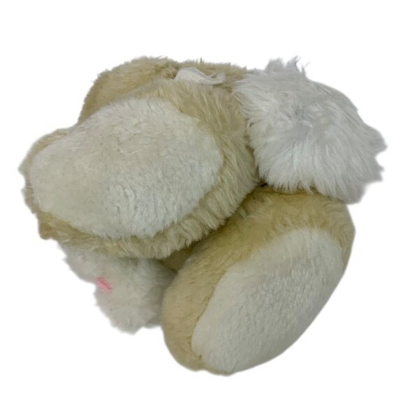 Vintage Dan-Dee 1975 Plush Bunny Holding Carrot Beige White Stuffed Animal Toy - Picture 5 of 7